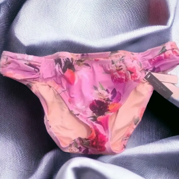 Victoria's Secret Other - Victoria's Secret Floral Knockout Ruched Swim Bikini Bottom, NWT, XL